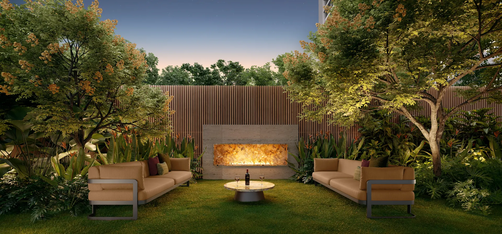 T.O.M. Paraíso — Lounge com Lareira